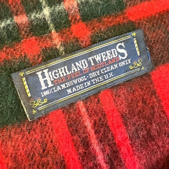 Vintage Highland Tweeds Lambswool The Feel of Scotland Plaid Scarf - Picture 4 of 4